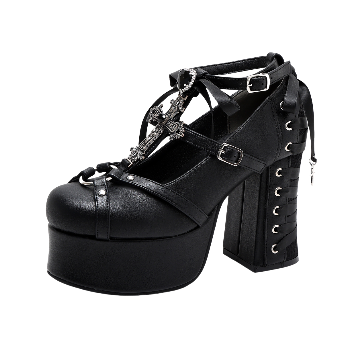 Cross Heart Strap Heel