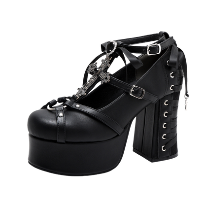 Cross Heart Strap Heel