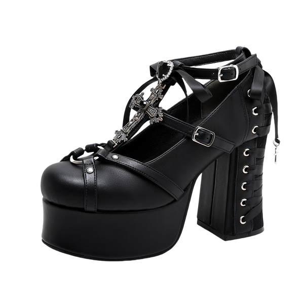 Cross Heart Strap Heel