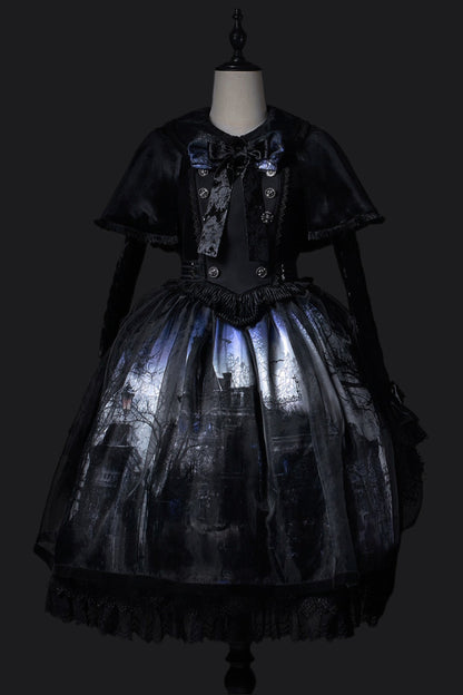 [Deadline for reservation: February 23rd] Horror House Spider Web Gothic Cape Dress