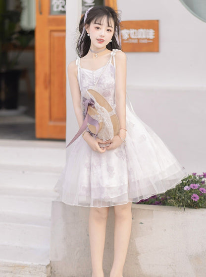 오리지널 정통 로리타 우아한 공주 드레스 꽃 웨딩 데일리 달콤한 한푸 한 요소 로리타 드레스 여름