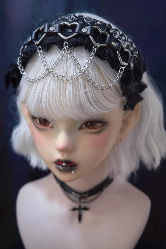 ハートチェーンレースヘッドバンド