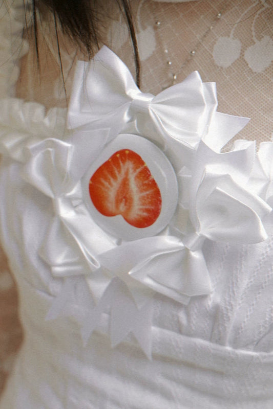 Strawberry Rose Brooch