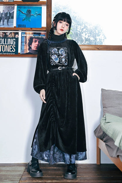 チャイナダークデザイントップス