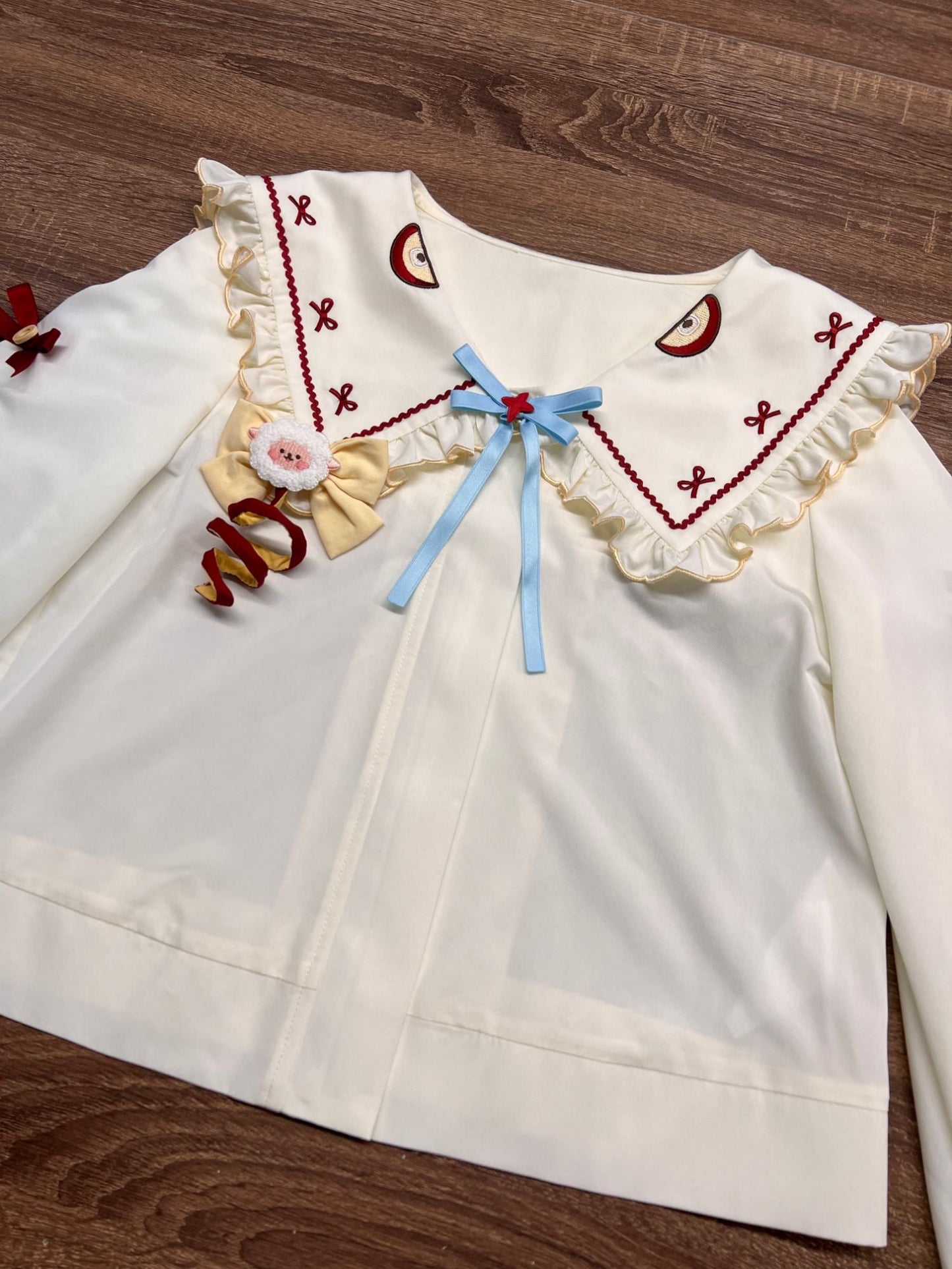 Fairy Tale Little Sheep Apple Balloon Clown Dress Suit + Accessories