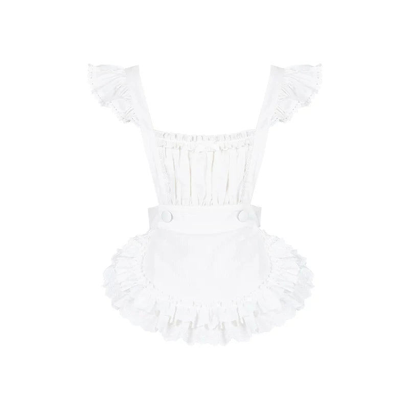 Klassisches maritimes Dienstmädchen-Lolita-Kleid + Accessoires