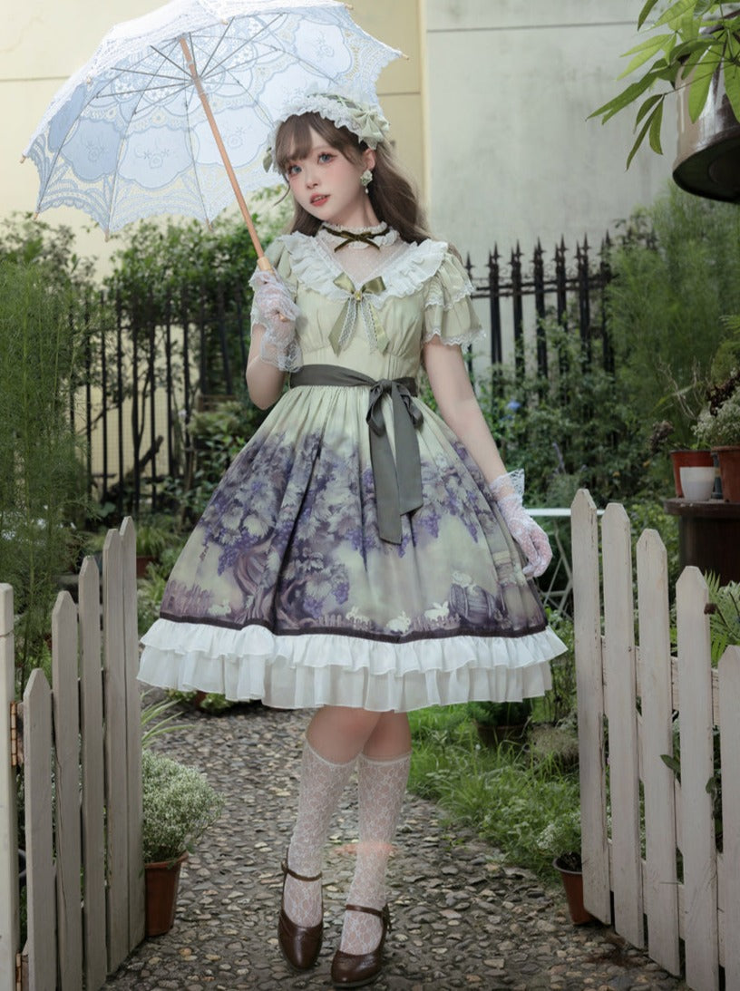 Retro Flower Vineyard Lolita Dress