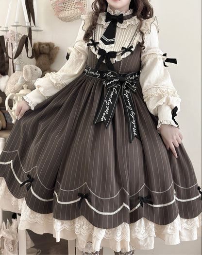 [Reservation Product] Doll Feeling Sweet Bow Ruffle Lolita Dress