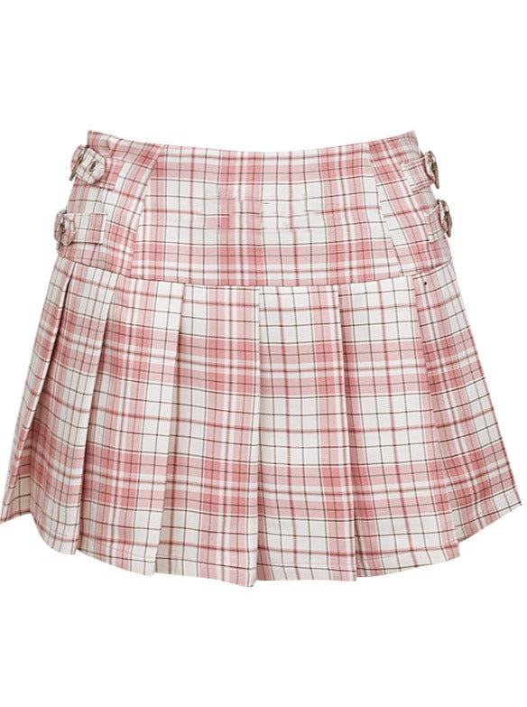 High School Sweet Cardigan + Sleeveless Top + Skirt