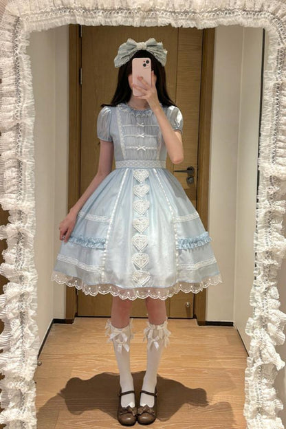 Sweet Doll Frill Ribbon Lolita Dress + Mini Ribbon Sleeves