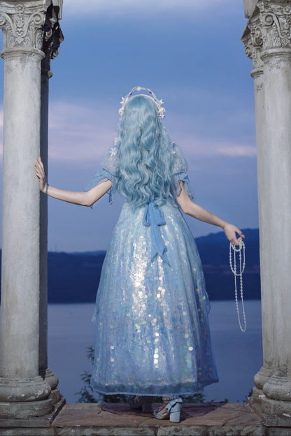 Mermaid Shining Blue Dress