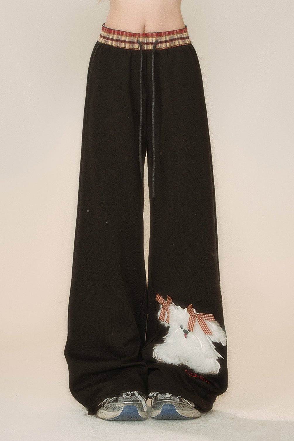 Loos Dog Print Drink Sweat Pants