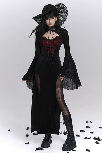 スリットキャミソールドレス＋シアートップス