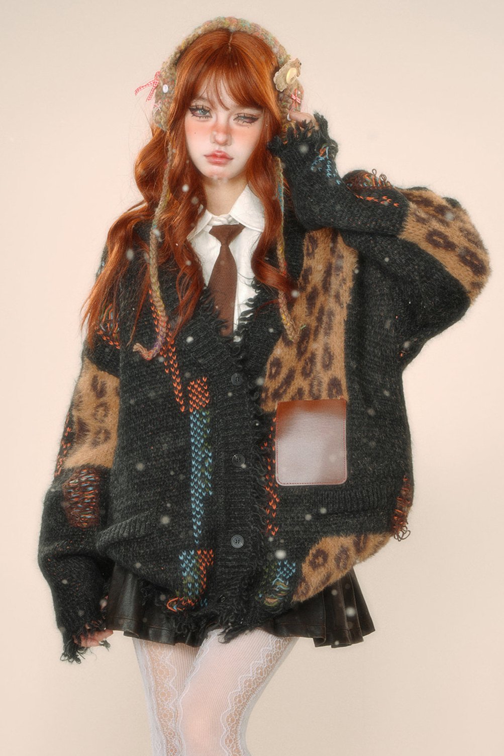 Leopard Printrose Patchwork Workwater Water Jacket