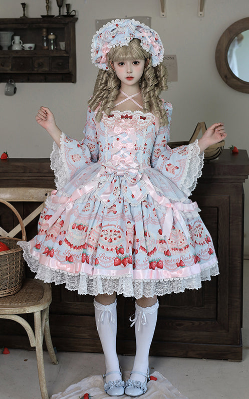 [Pre-order Deadline: July 8] Strawberry Doll Ribbon Dress