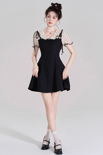 カレッジリボンフレンチワンピース