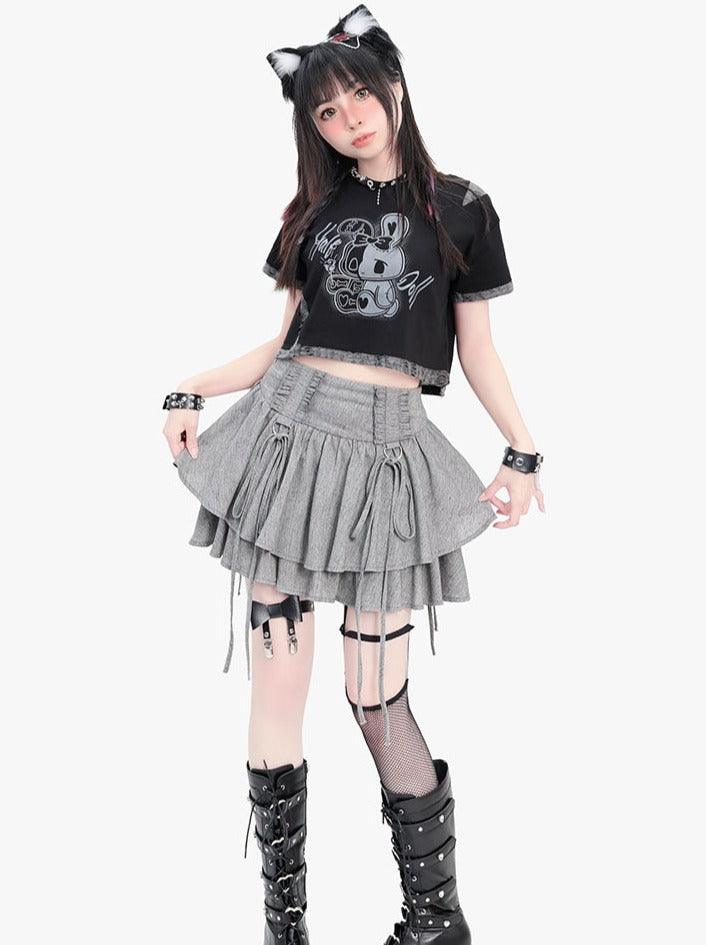 Millennial Punk Skirt Ruffle Skirt