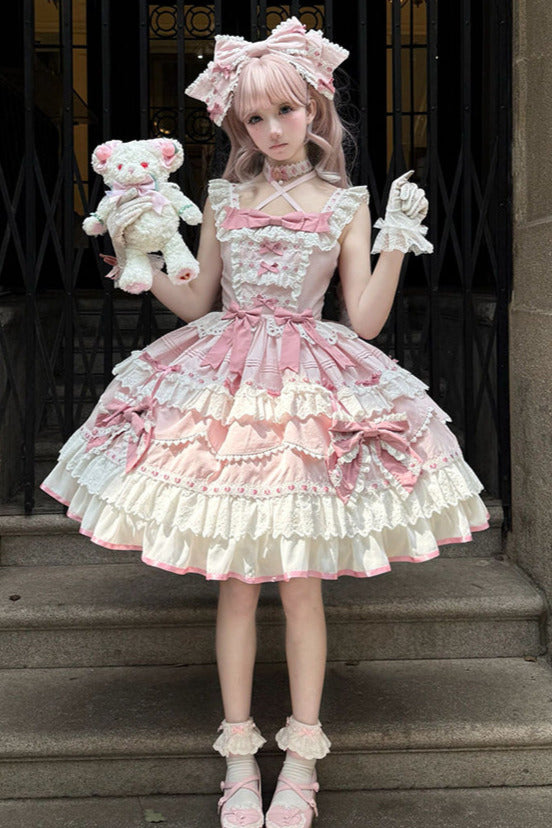 [Pre-order product] Lily's Tea Party Antique Lolita Dress Complete
