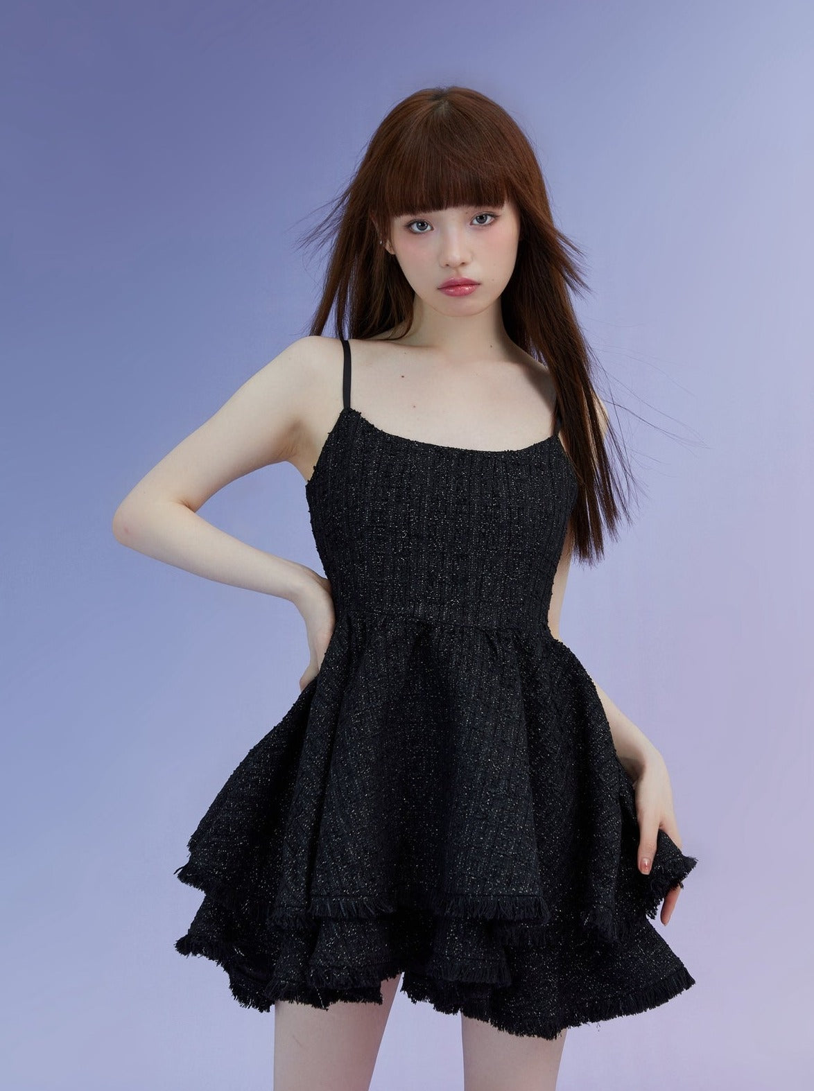 Doll Tweed Jacket + Strap Dress