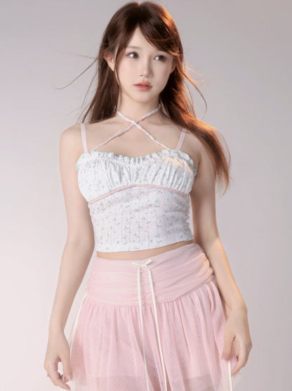 Little Flower Camisole + Plain Pink Camisole