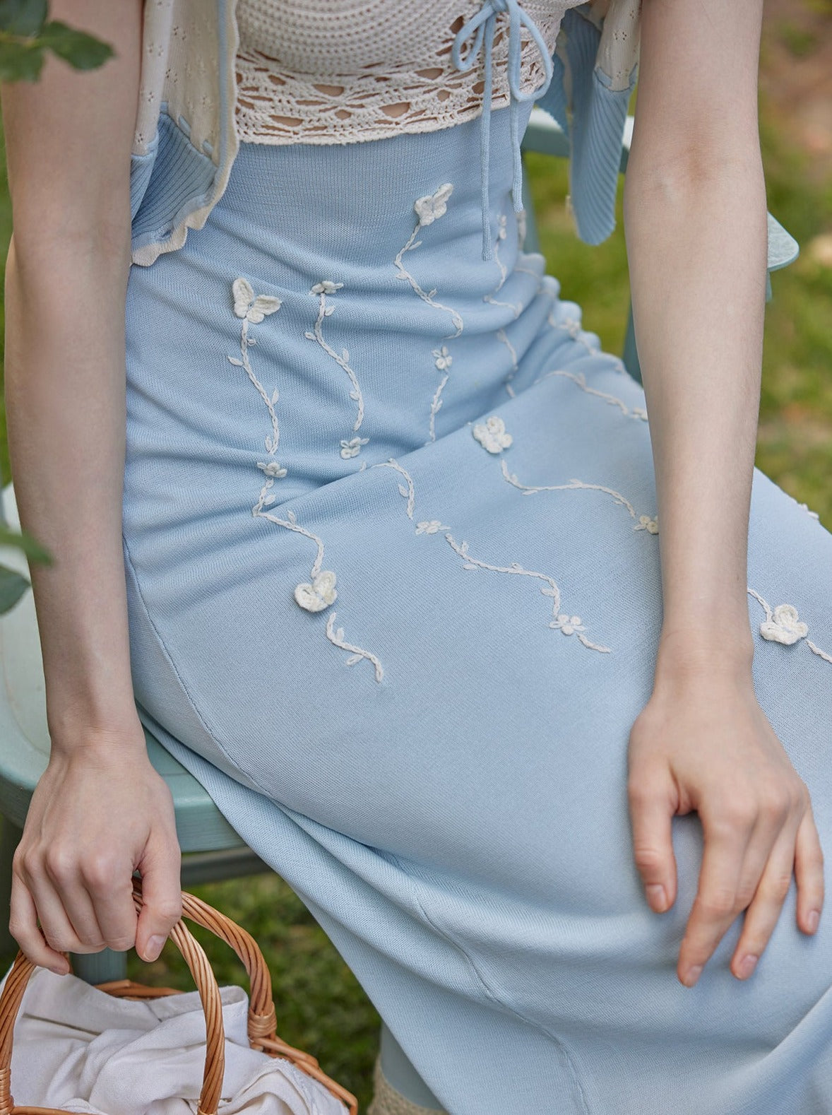 Retro summer dress + short cardigan