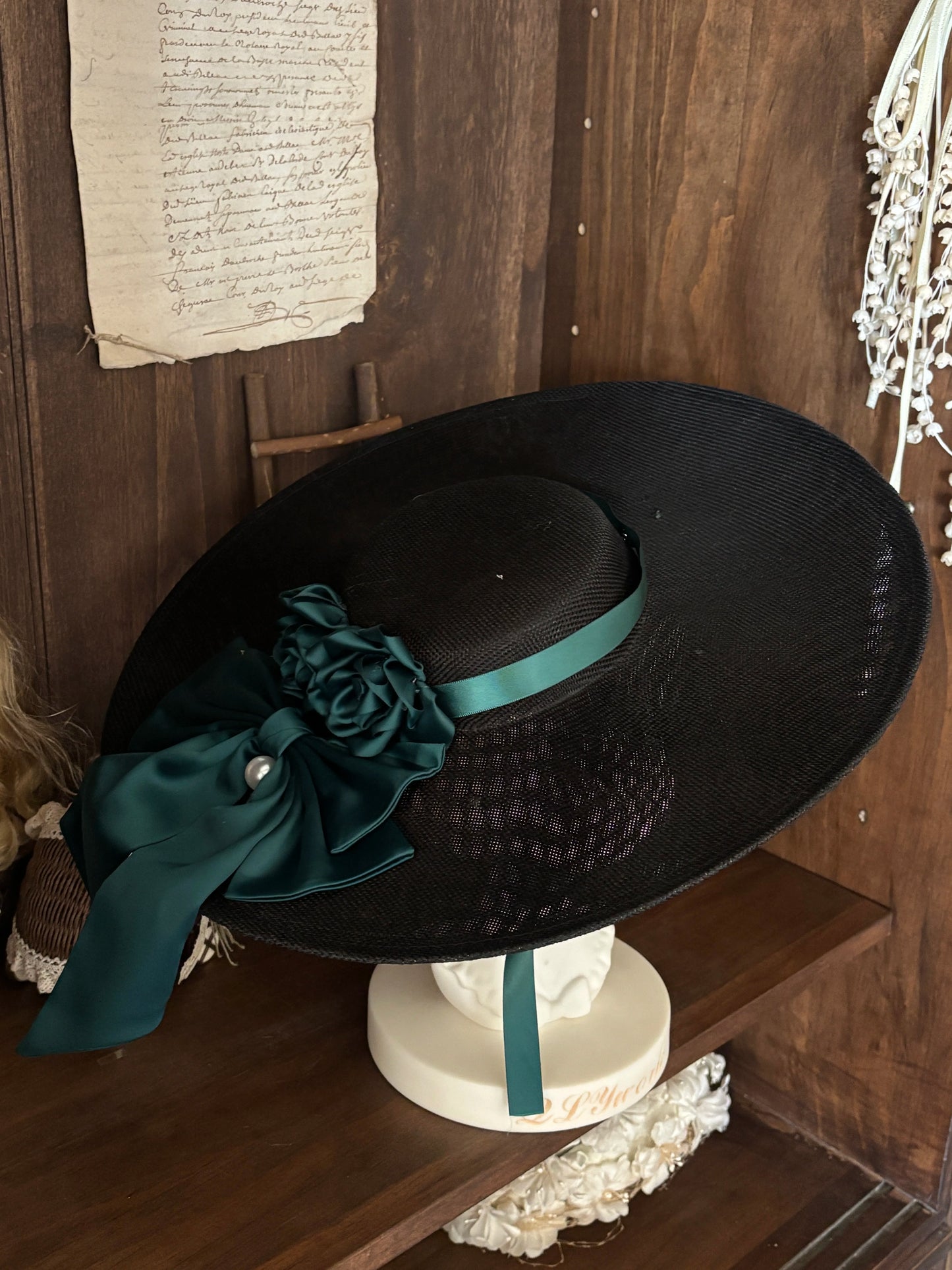 [Précommande jusqu'au 28 avril] Chapeau + accessoires de la série Princesse Rose Gothique Élégante