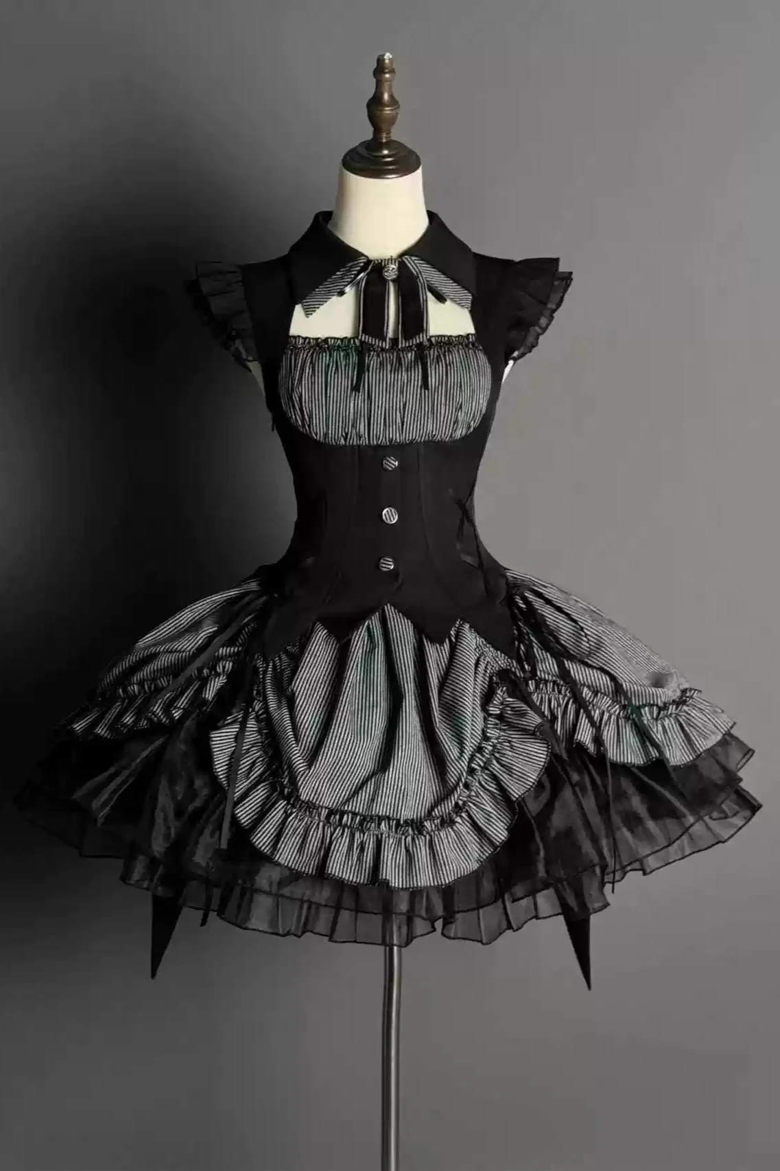 [Vorbestellschluss 8. Mai] Schmales ärmelloses Halloween-Gothic-Kleid im Zaubertrank-Stil