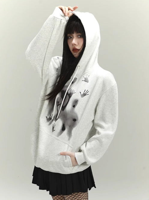 Dark Style American Grey Hoodie Sweatshirt