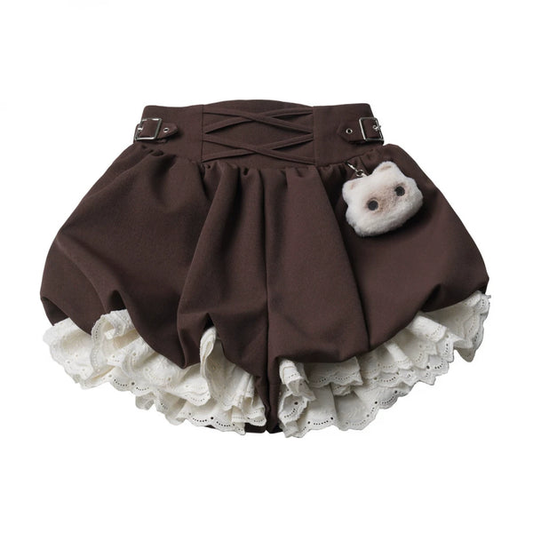 フードトップス+シャツ+スカート+レッグウォーマー+ベスト