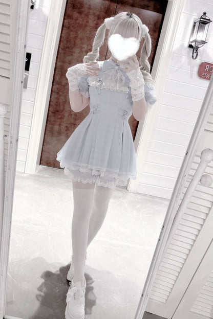 【予約商品】エンジェルグレーブルーチェックワンピース