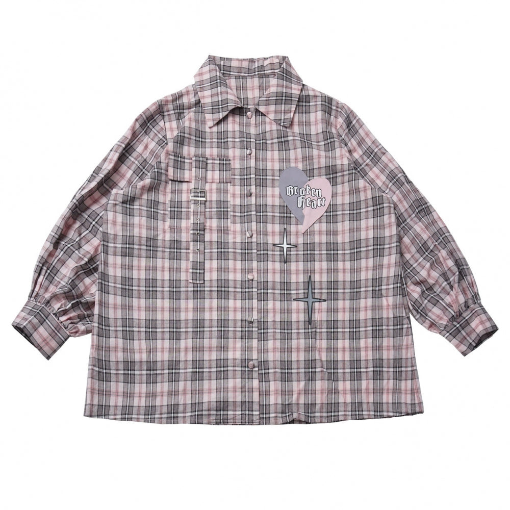 Check Loose Shirt + Tank Top