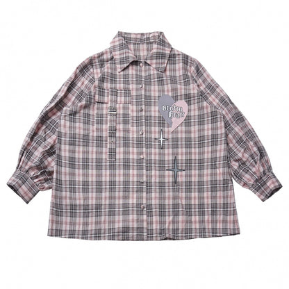 Check Loose Shirt + Tank Top