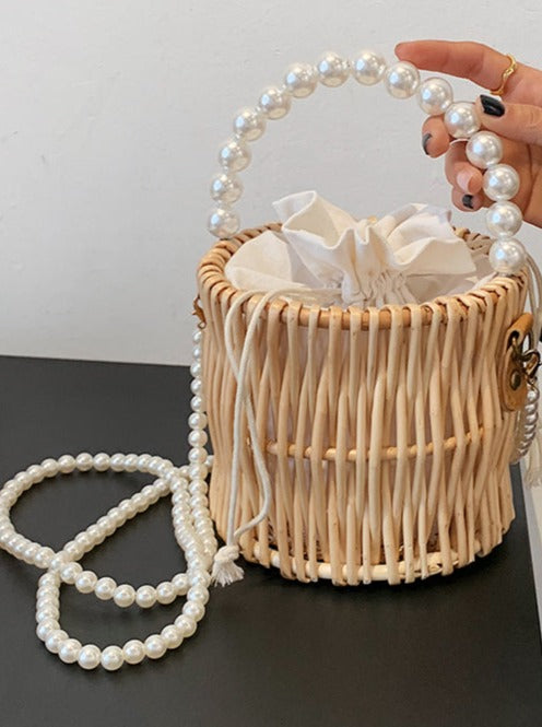 Pearl handle basket discount bag