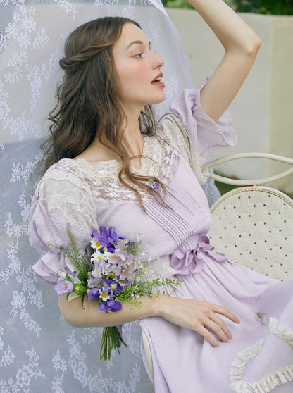 Purple Frill Princess Dress