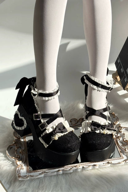 ドリームリボンレースマリージェーンシューズ