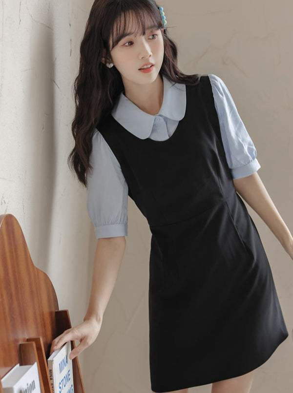 シャツカレッジショートスタイルワンピース