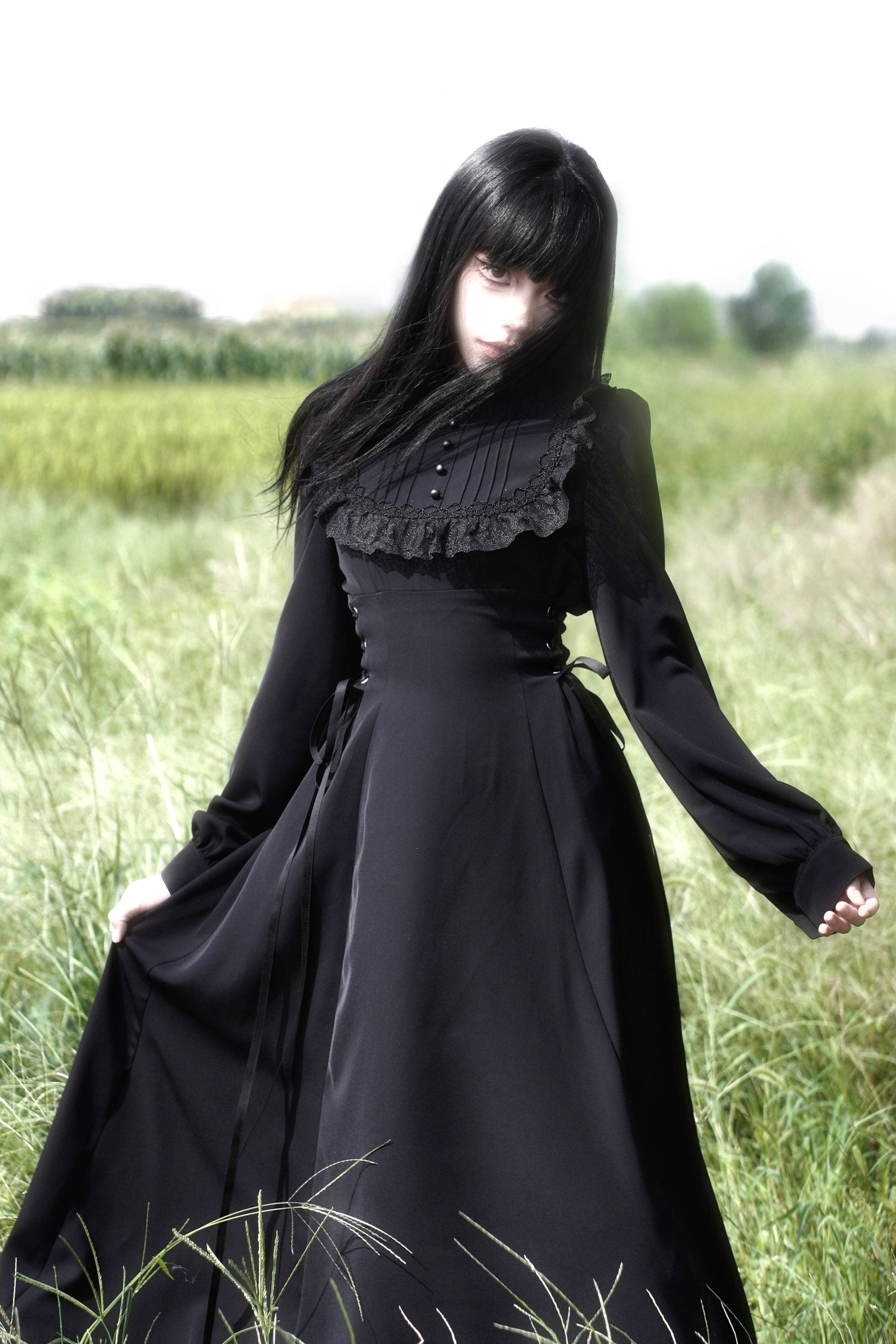 witch lace dress Lace Button Front Witch Dress | Alternative Clothing Store