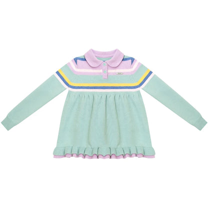 Contrast Striped Knit Sweater