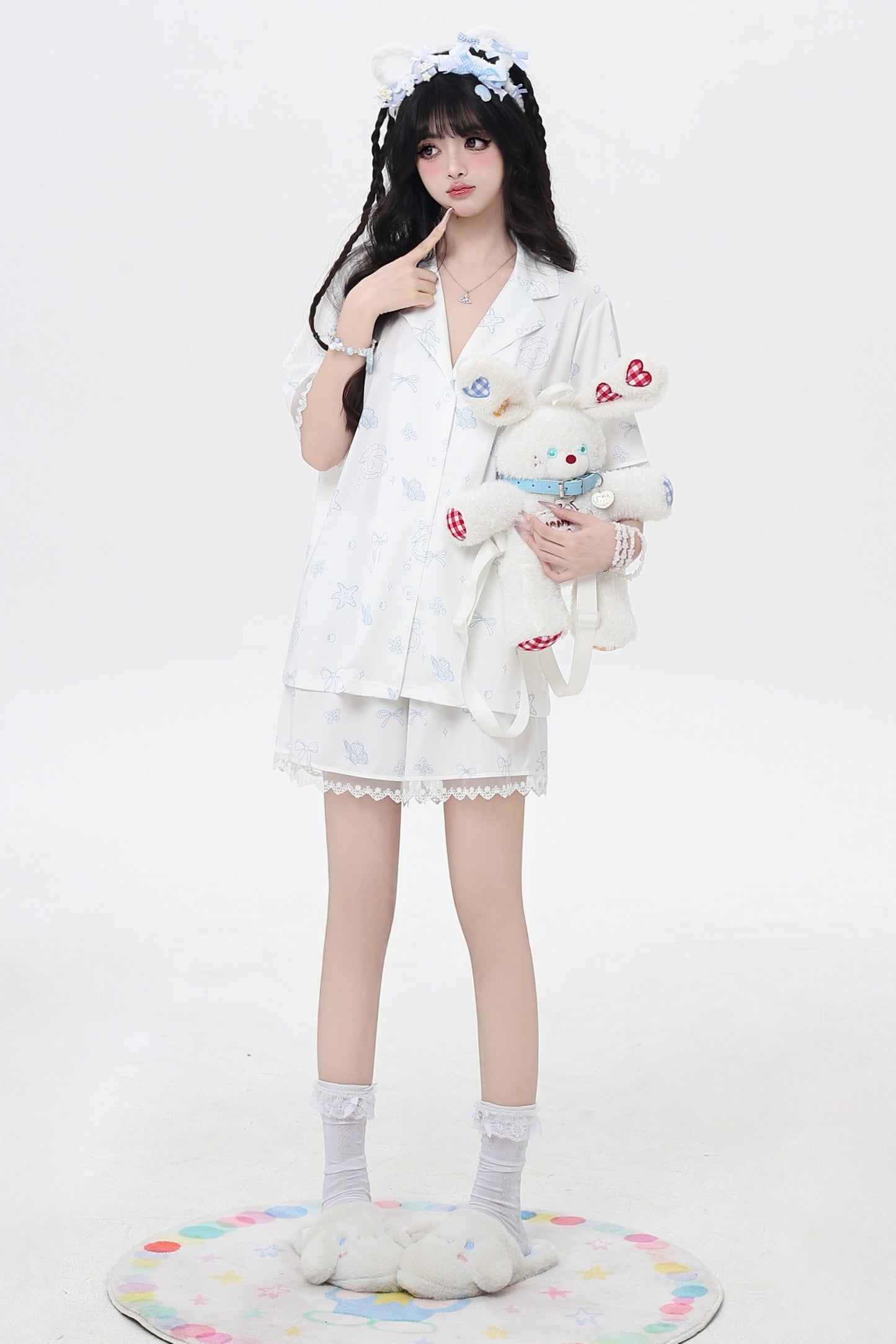 Shell Star Sweet Sleeping Shirt + Half Pants