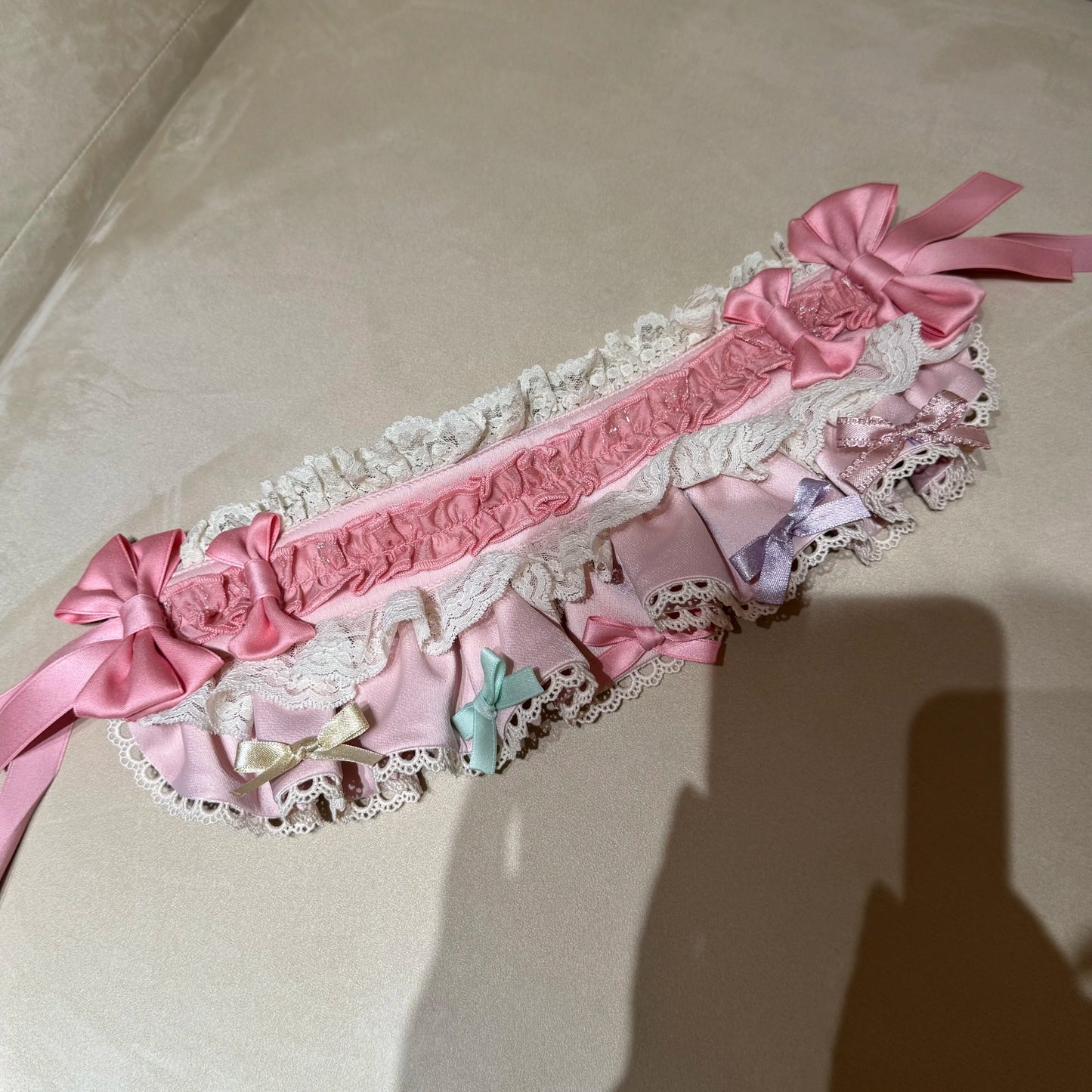【8月20日予約締切】ピンク×パステルスイートロリータシリーズアクセサリー(ケーキハット・リストカフス・ヘアバンド・サッシュ)
