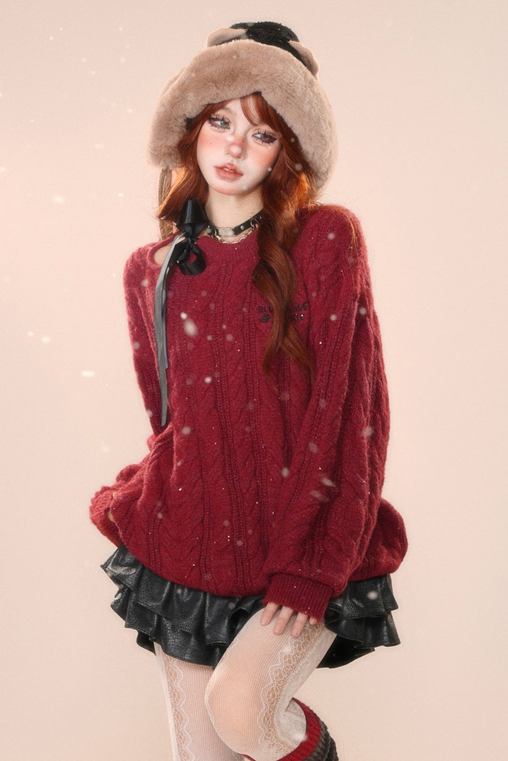 Raidy Style Red Twist Sweater