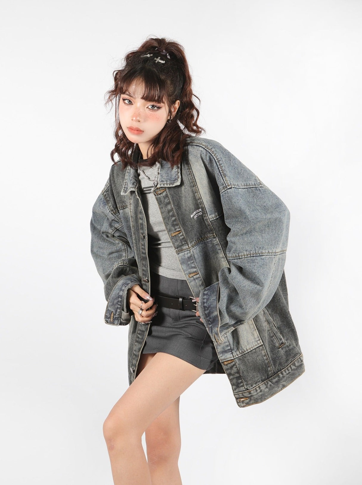 American style wash denim jacket