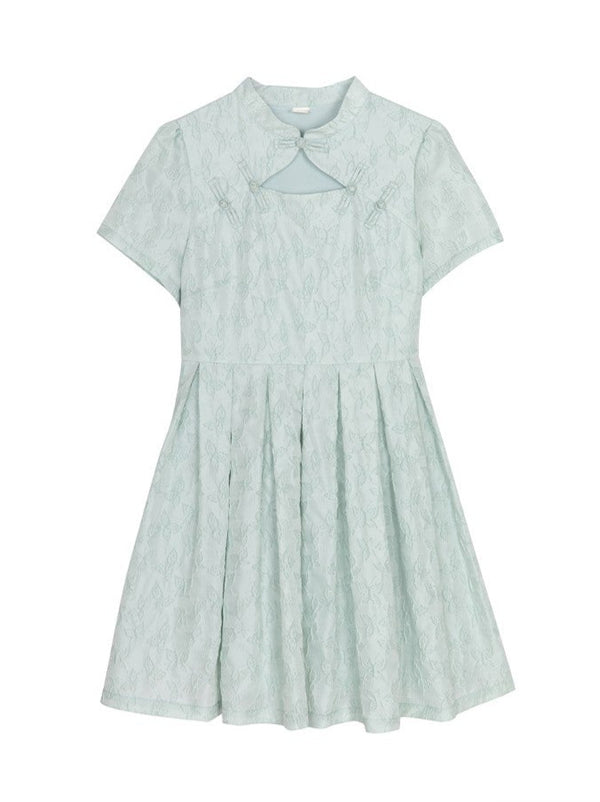 China Butterfly & Flower Jacard Dress