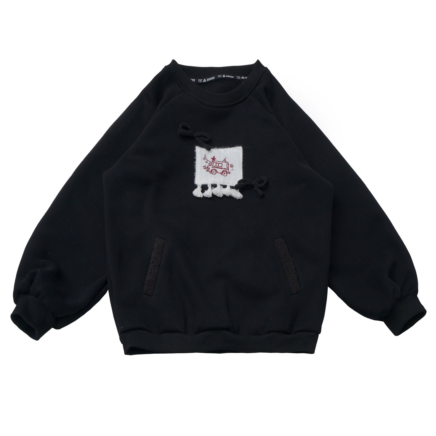 ルーズフリーススウェット+チェックスカート