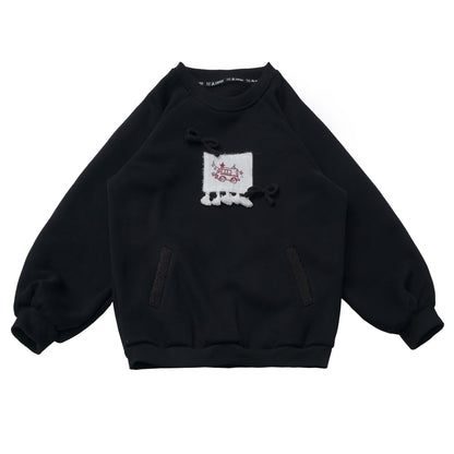 ルーズフリーススウェット+チェックスカート