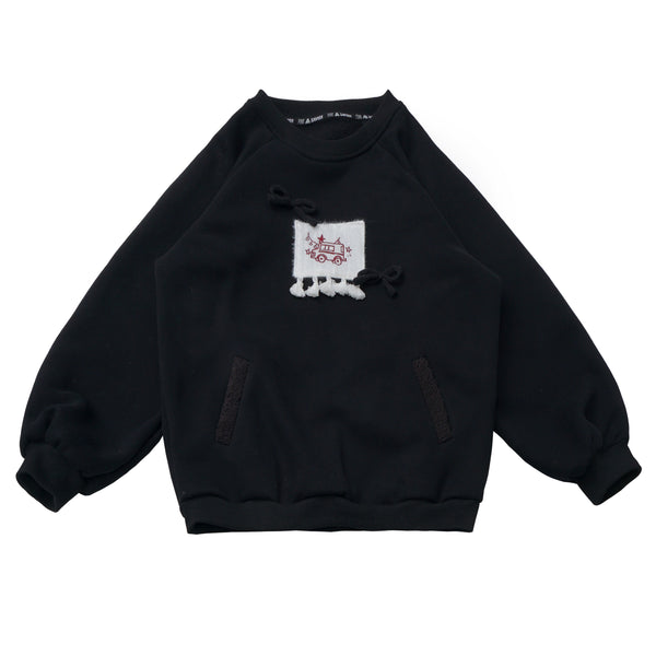 ルーズフリーススウェット+チェックスカート