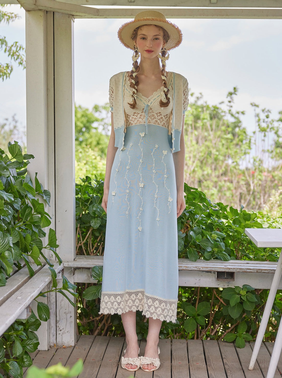 Retro Summer Dress + Short Cardigan – Belchic