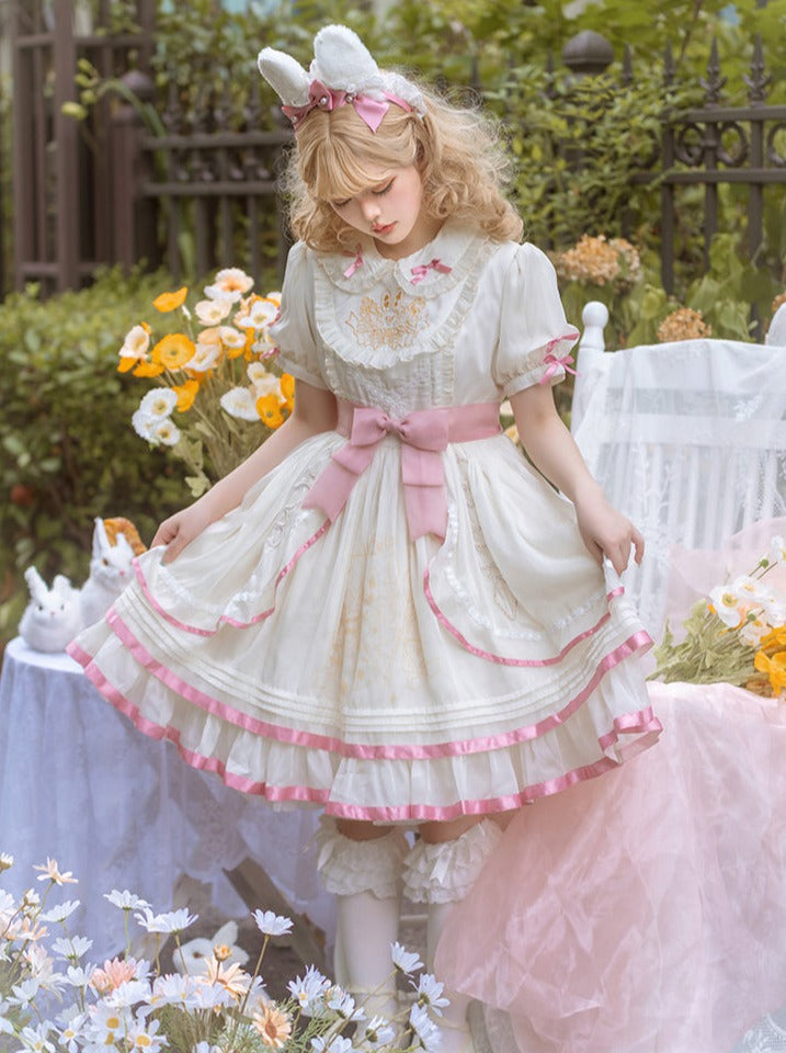 Sweet Flower Rabbit Dream Lolita Doll Dress