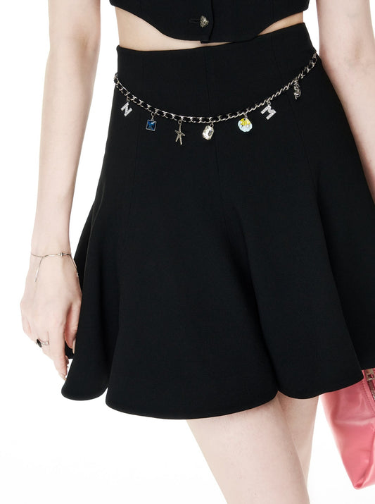 Bijoux Chain Flared Skirt