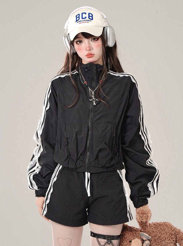 Mode Casual Zip Top + Shorts